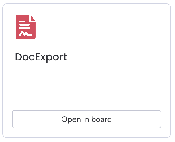 DocExport App hinzufügen