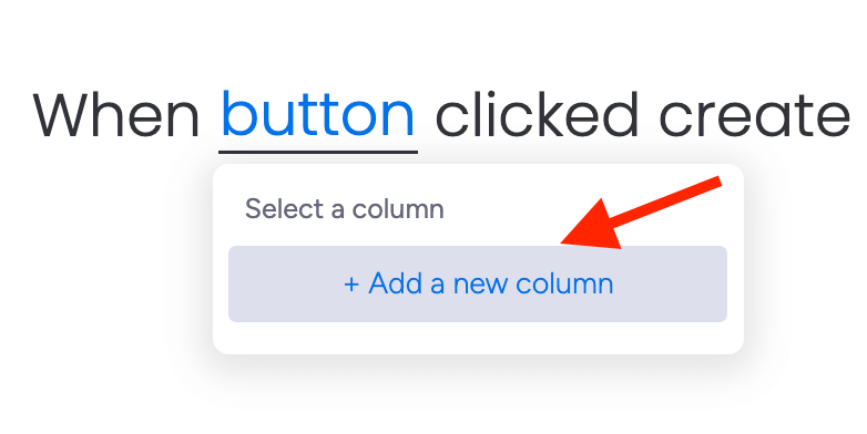 DocExport add new button to column