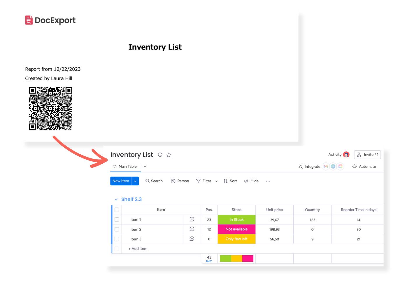 DocExport Template QR Code