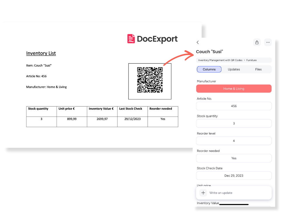 DocExport Use Case Inventory Management
