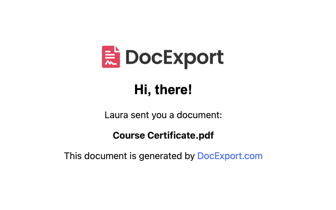 DocExport Standard Mail