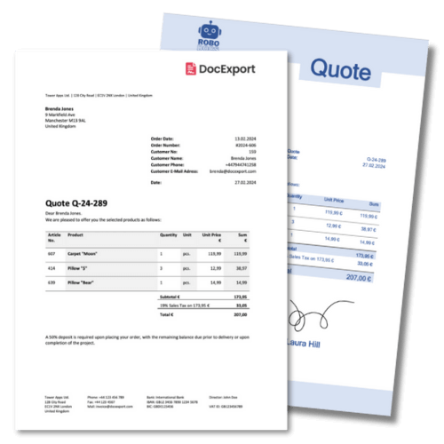monday.com Quotes and Invoices PDF