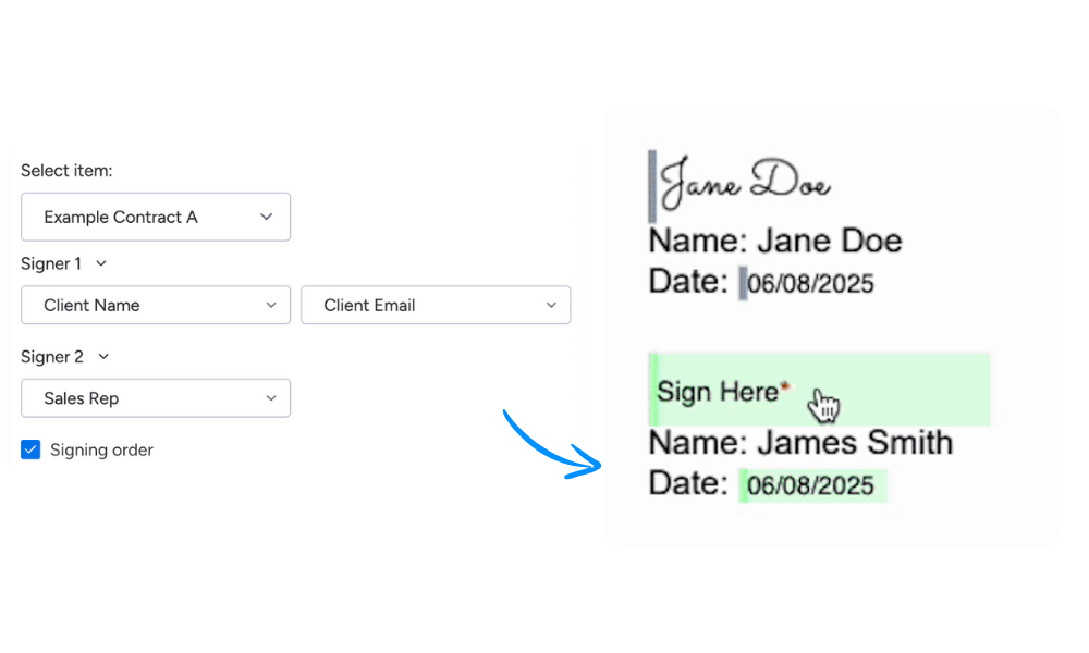 DocExport eSignatures Signing Order